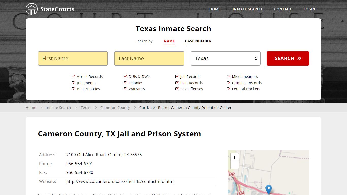 Carrizales-Rucker Cameron County Detention Center Inmate Records Search ...