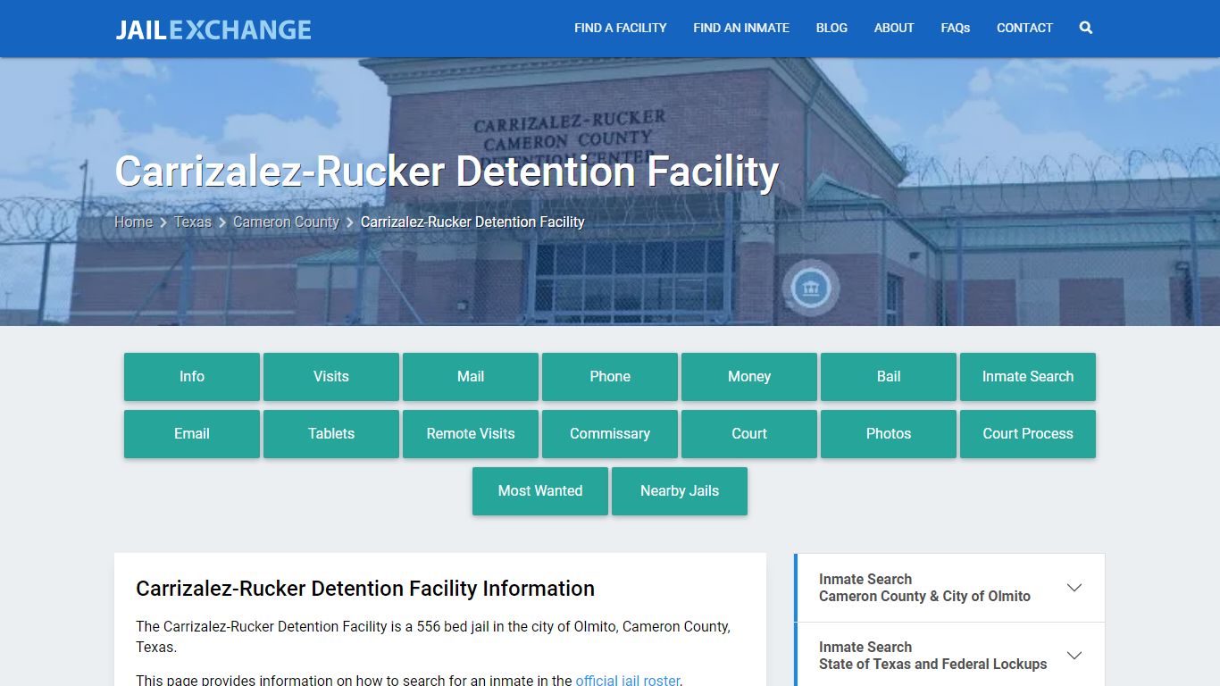 Carrizalez-Rucker Detention Facility, TX Inmate Search, Information